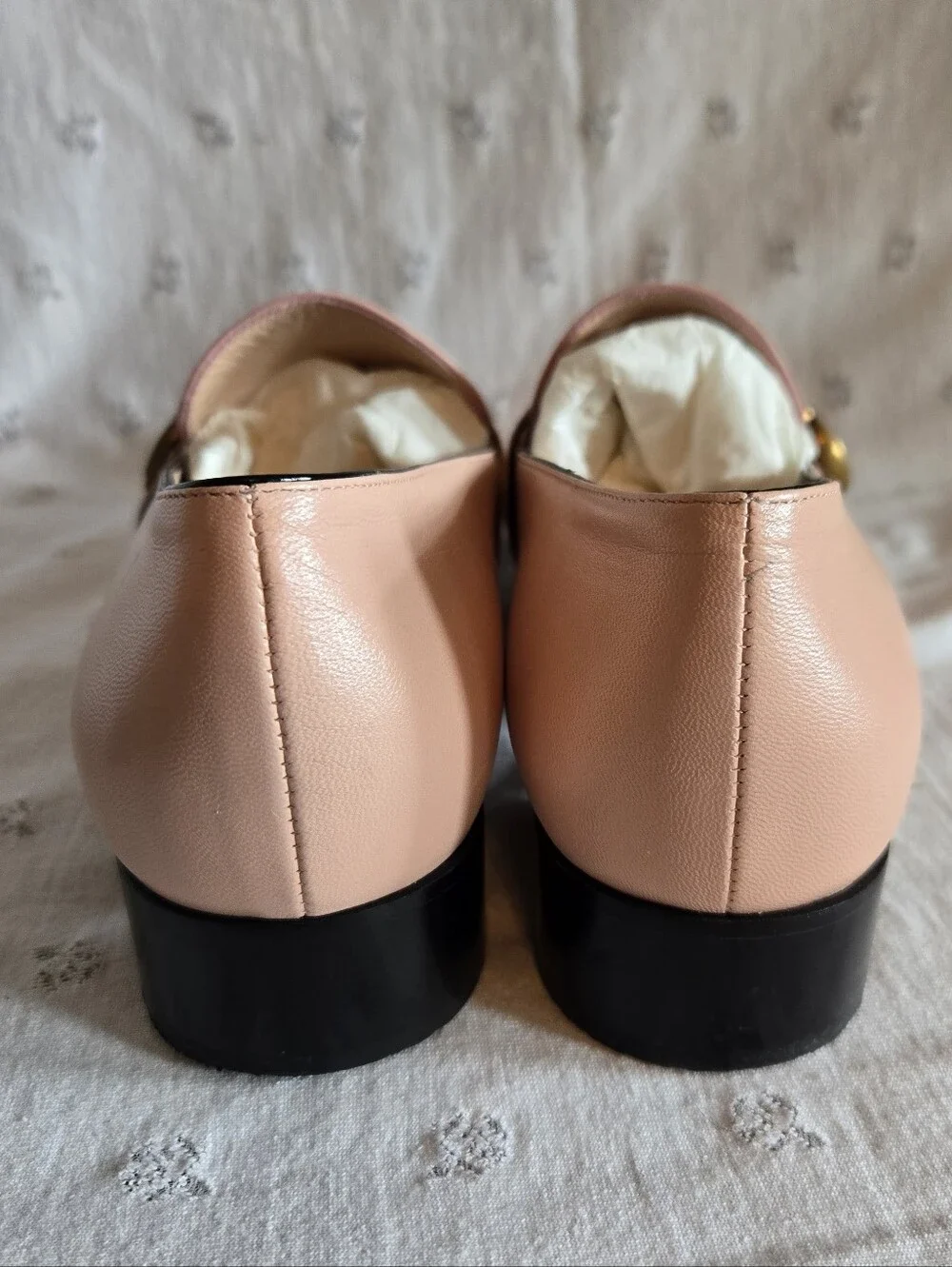 Gucci Malaga Kid Perfect Pink Moccasin Leather Loafers Size 40